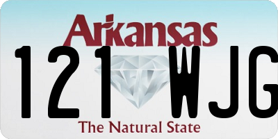 AR license plate 121WJG