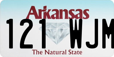 AR license plate 121WJM