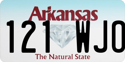 AR license plate 121WJO