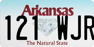AR license plate 121WJR