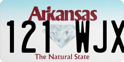 AR license plate 121WJX