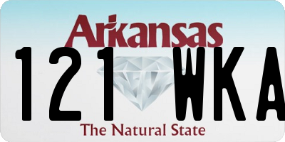 AR license plate 121WKA