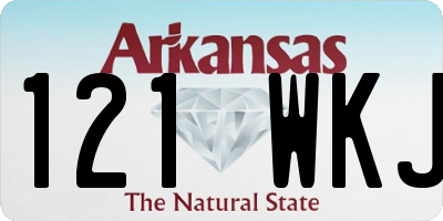 AR license plate 121WKJ