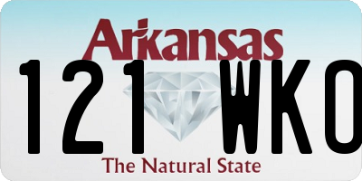 AR license plate 121WKO