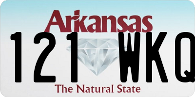 AR license plate 121WKQ