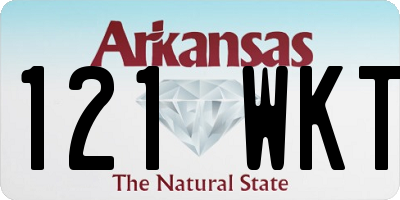 AR license plate 121WKT