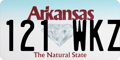 AR license plate 121WKZ