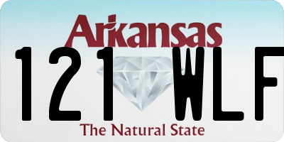 AR license plate 121WLF