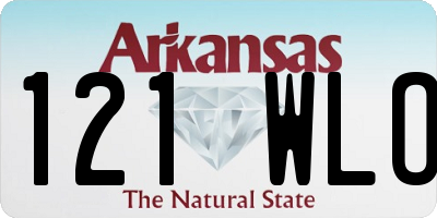 AR license plate 121WLO