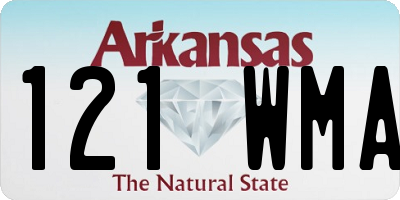 AR license plate 121WMA