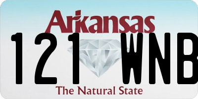 AR license plate 121WNB