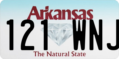 AR license plate 121WNJ