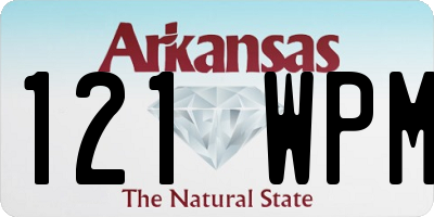 AR license plate 121WPM