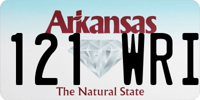 AR license plate 121WRI