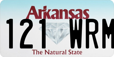 AR license plate 121WRM