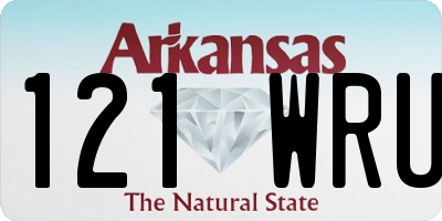 AR license plate 121WRU