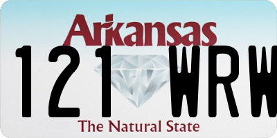 AR license plate 121WRW