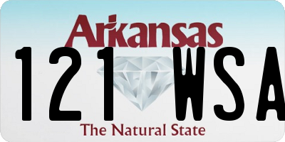 AR license plate 121WSA