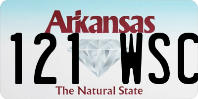 AR license plate 121WSC