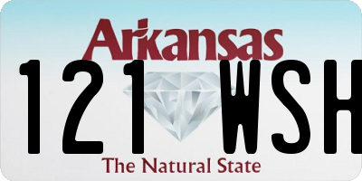 AR license plate 121WSH