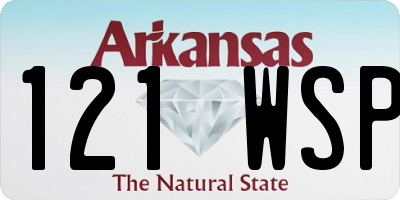 AR license plate 121WSP