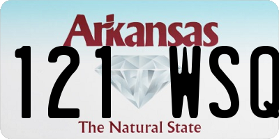 AR license plate 121WSQ