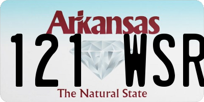 AR license plate 121WSR