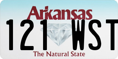 AR license plate 121WST