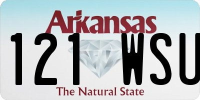 AR license plate 121WSU