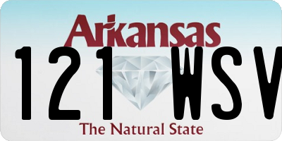AR license plate 121WSV