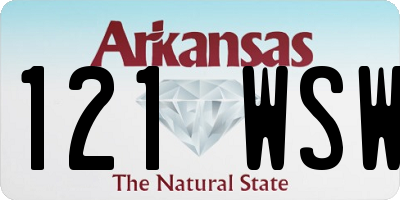 AR license plate 121WSW