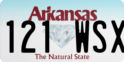 AR license plate 121WSX