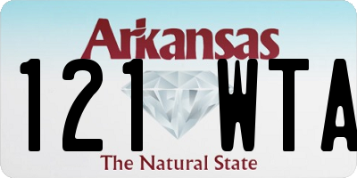 AR license plate 121WTA