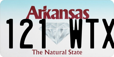 AR license plate 121WTX