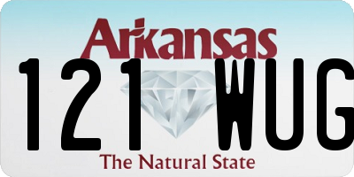 AR license plate 121WUG