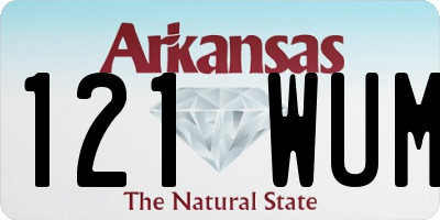 AR license plate 121WUM