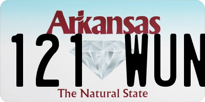 AR license plate 121WUN