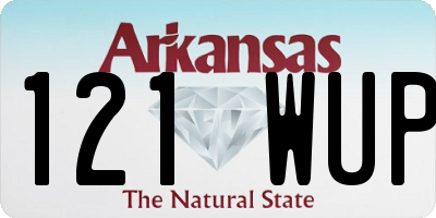 AR license plate 121WUP