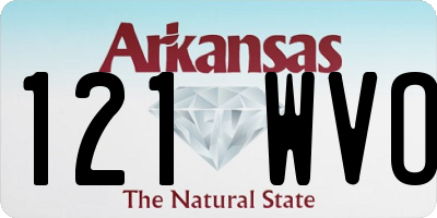 AR license plate 121WVO