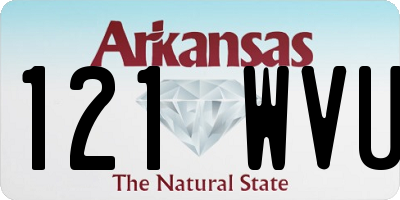 AR license plate 121WVU