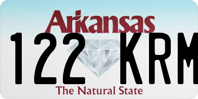 AR license plate 122KRM