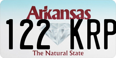 AR license plate 122KRP