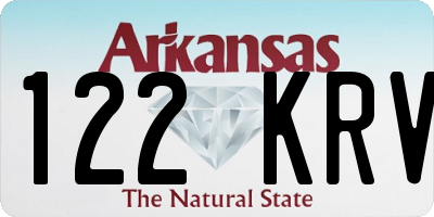 AR license plate 122KRV