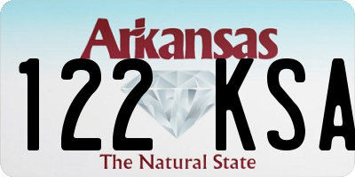 AR license plate 122KSA