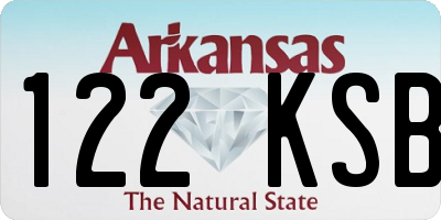 AR license plate 122KSB