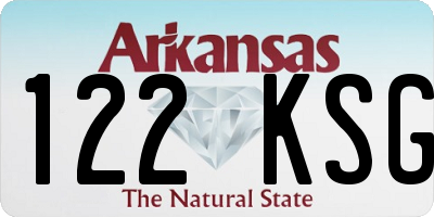 AR license plate 122KSG