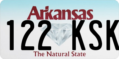 AR license plate 122KSK