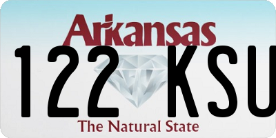 AR license plate 122KSU