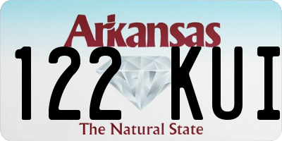 AR license plate 122KUI
