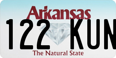AR license plate 122KUN